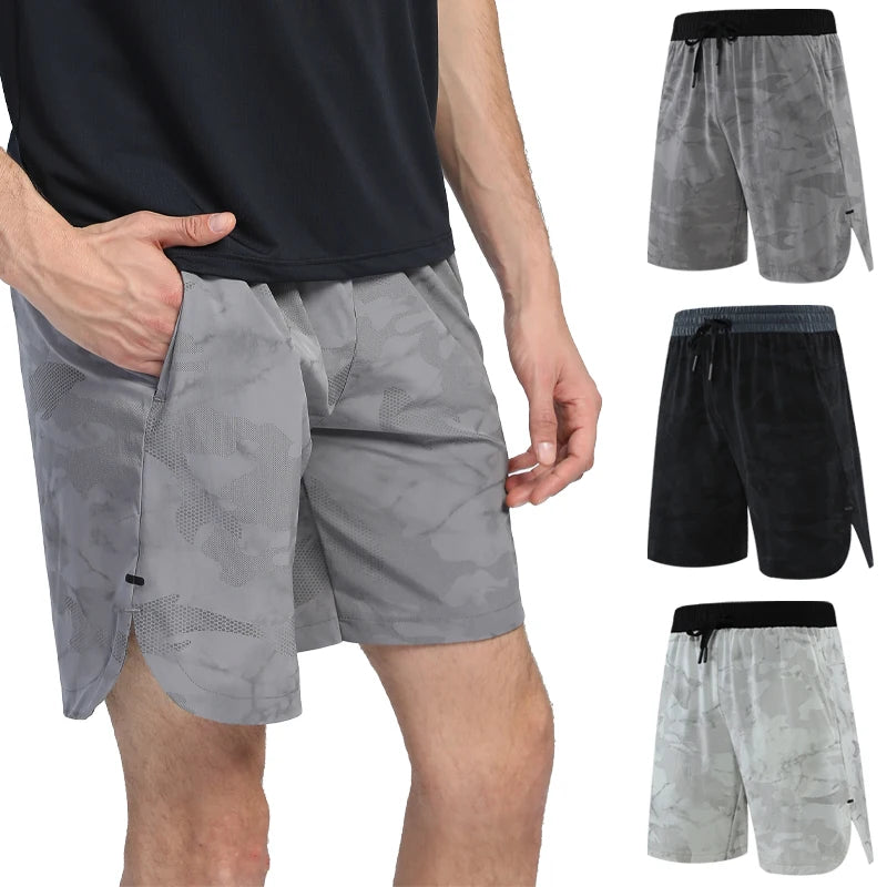 Shorts esportivos masculinos de secagem rápida